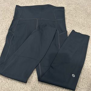 Lululemon Fast and Free Tight, size 6, Dark Gray/blue